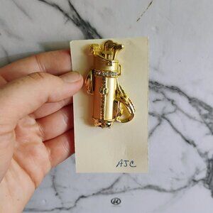 Vintage AJC Golf clubs brooch